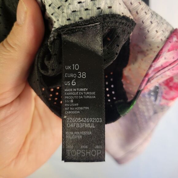 Topshop Crystals And Flowers Graphic Perforated Tee - Picture 12 of 13